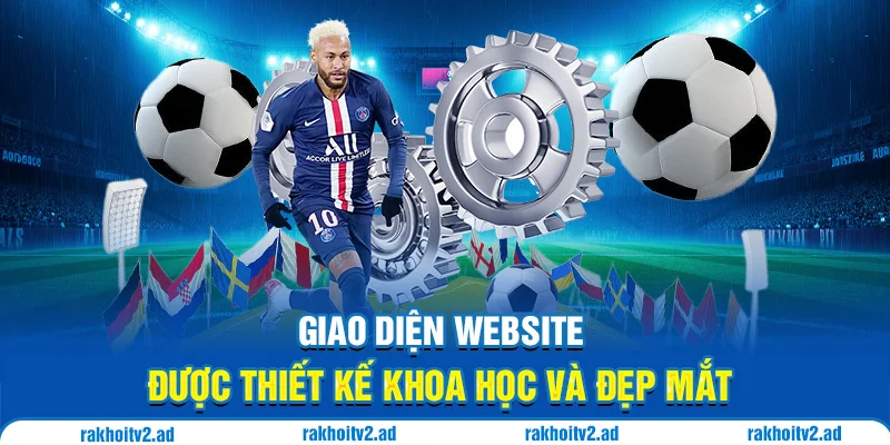 Giao diện website được thiết kế khoa học và đẹp mắt