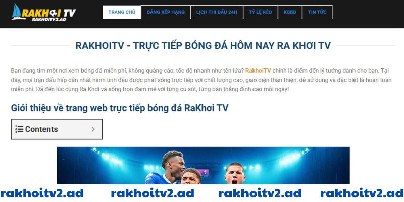 Xem trực tiếp bóng đá tại Rakhoitv
